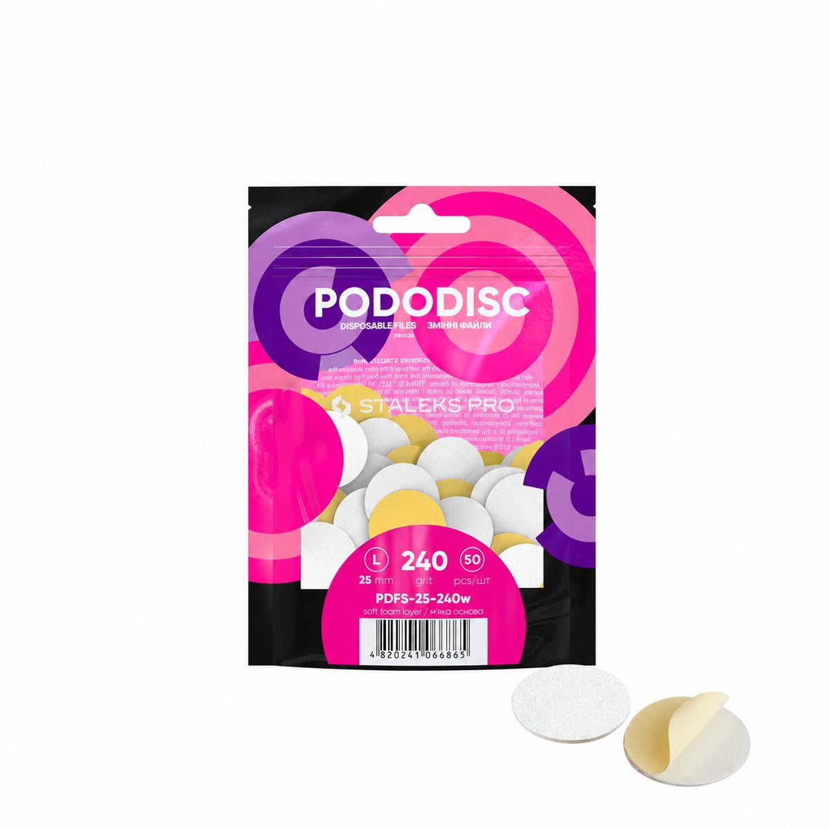 Discos Adesivos Staleks Expert Pododisc L 240 — 50 unidades