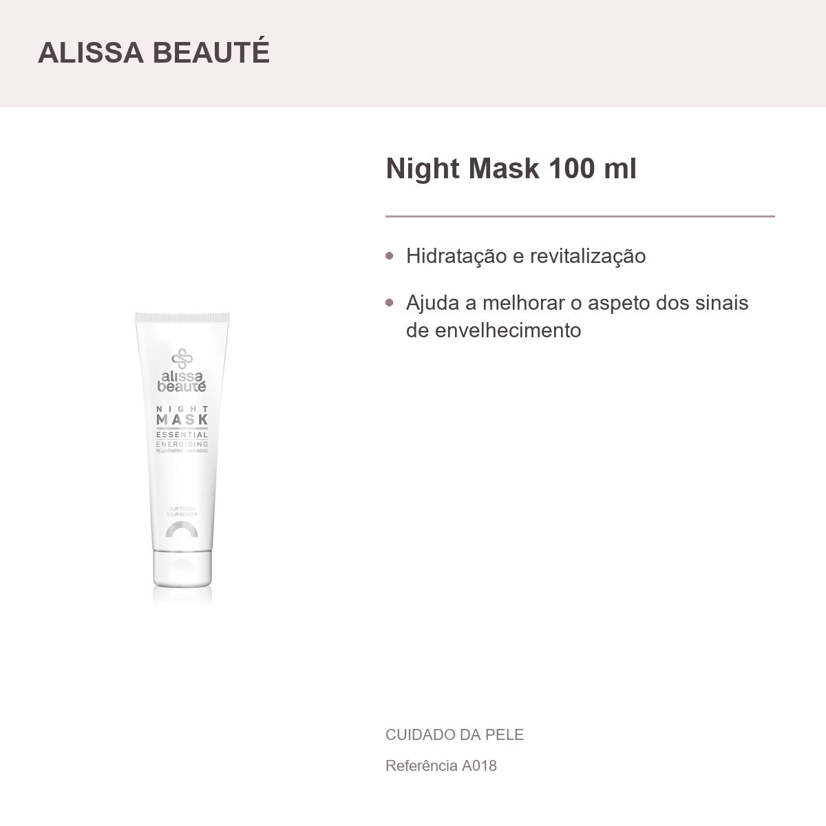 Night Mask 100 ml - Alissa Beauté — presentación y beneficios