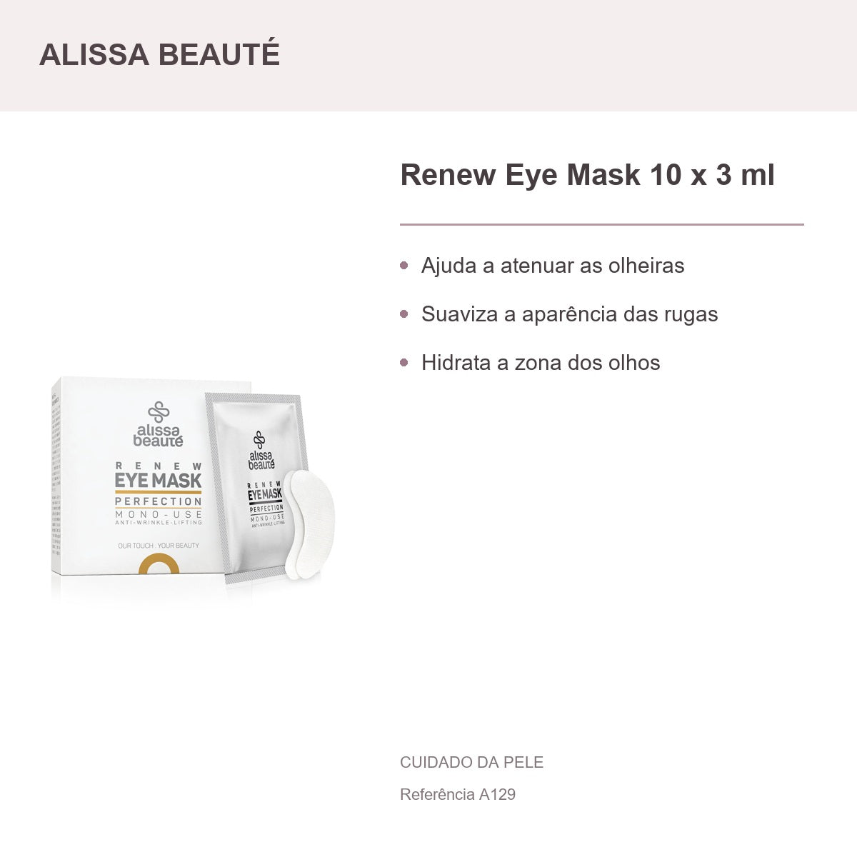 Renew Eye Mask 10 x 3 ml - Alissa Beauté — apresentação e benefícios