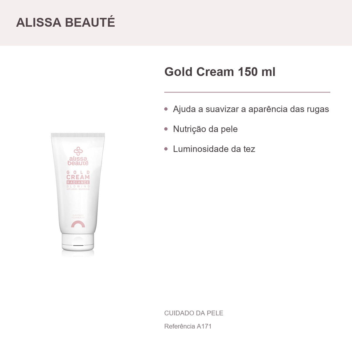Gold Cream 150 ml - Alissa Beauté — presentación y beneficios
