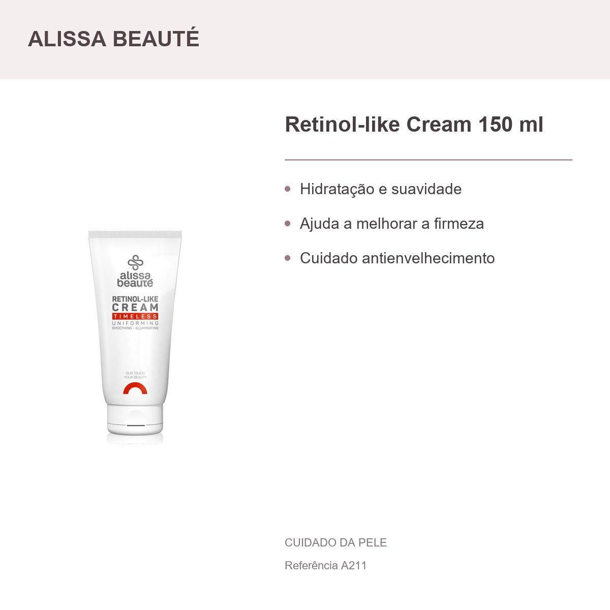 Retinol-like Cream 150 ml - Alissa Beauté — apresentação e benefícios