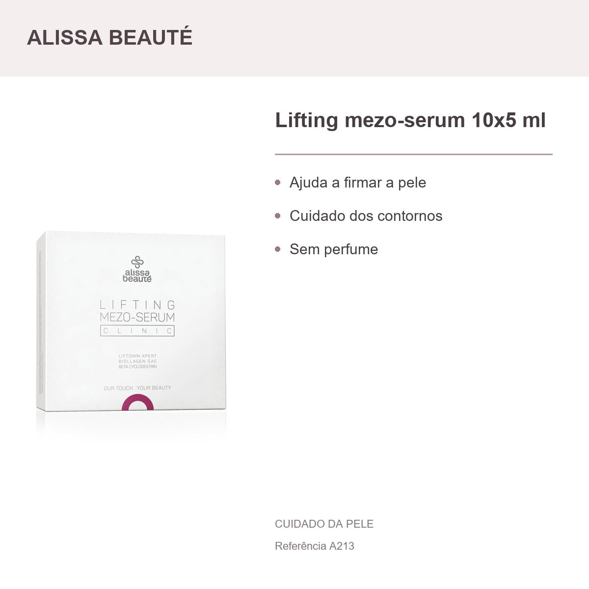 Lifting mezo-serum 10x5 ml - Alissa Beauté — apresentação e benefícios