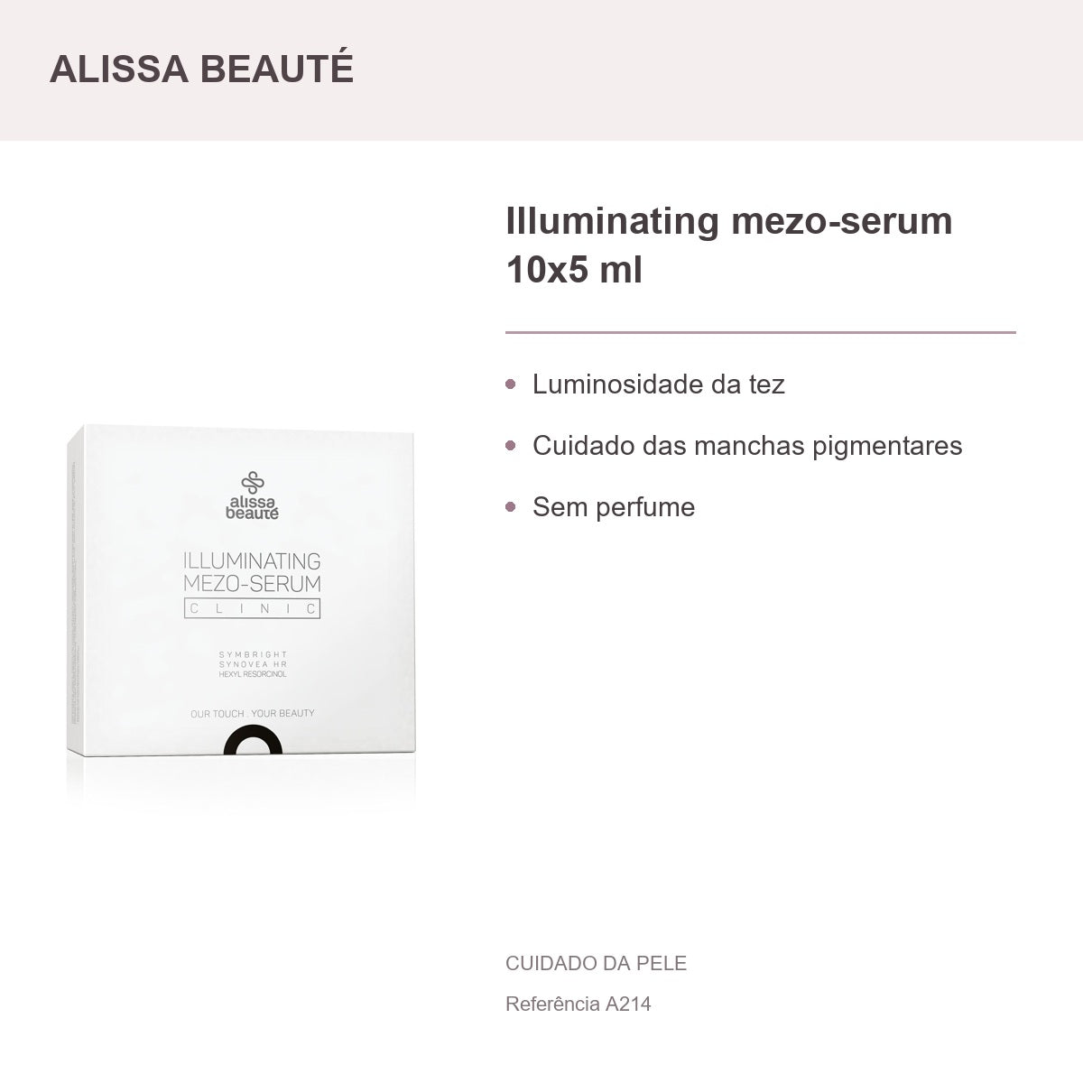 Illuminating mezo-serum 10x5 ml - Alissa Beauté — apresentação e benefícios