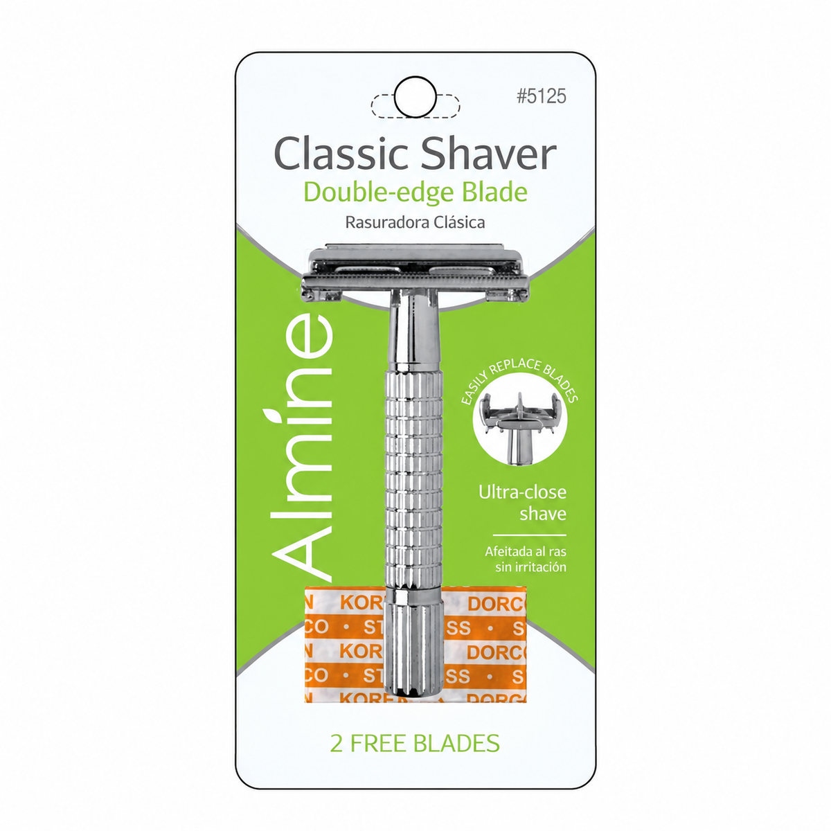 Almine Classic Shaver 5125 Sicherheitsrasierer mit 2 Klingen