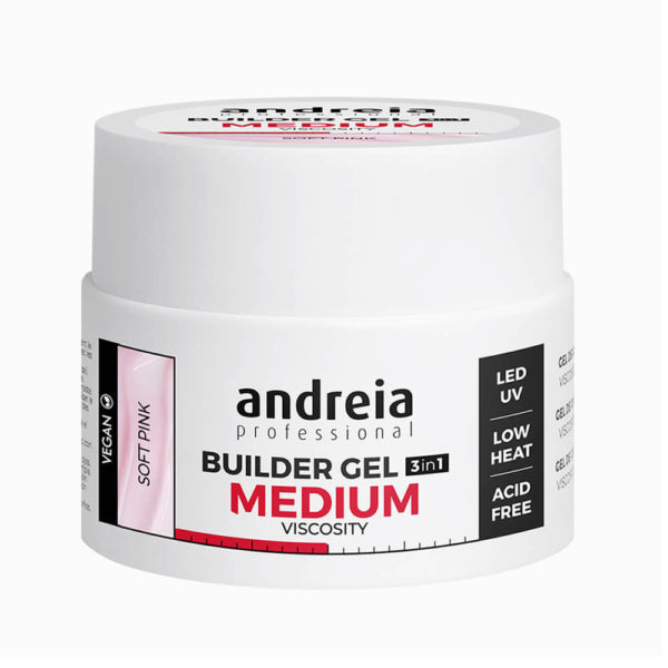 Andreia Builder Gel Viscosidad Media Rosa Suave 44g