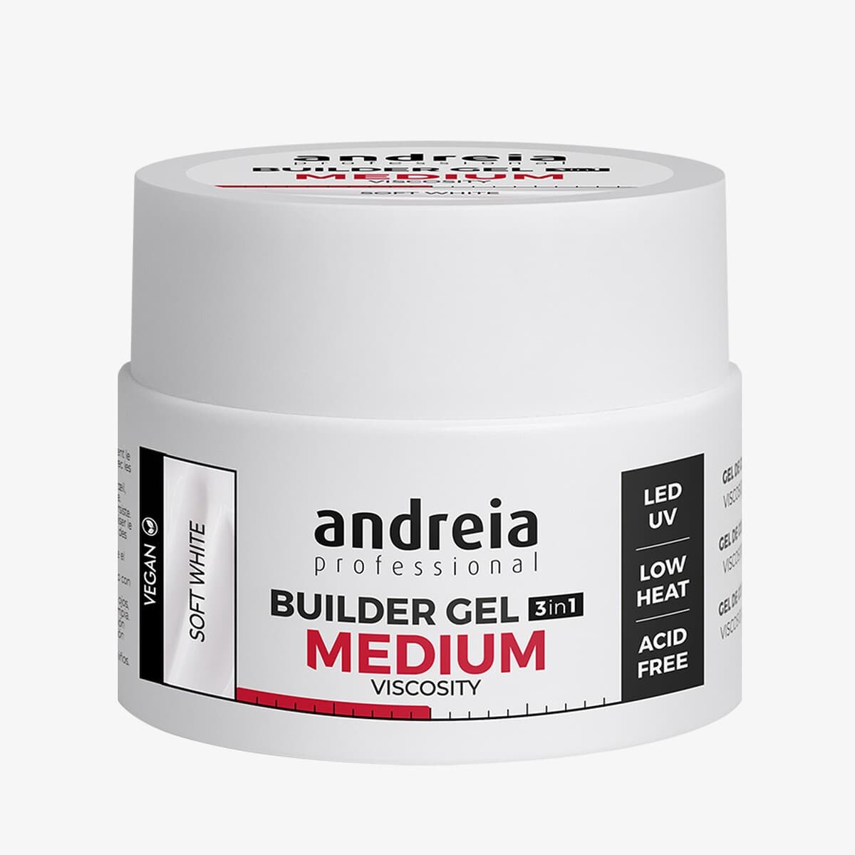 Andreia Builder Gel Viscosidad Media Blanco Suave 44g