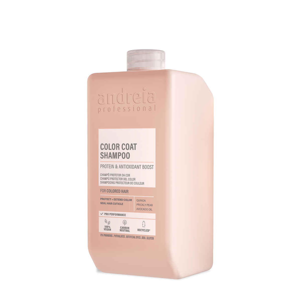 Andreia Color Coat Champô 1000 ml — embalagem completa em fundo branco