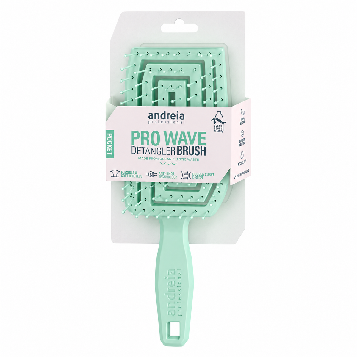 Andreia Pro Wave Detangler Brush Pocket Verde