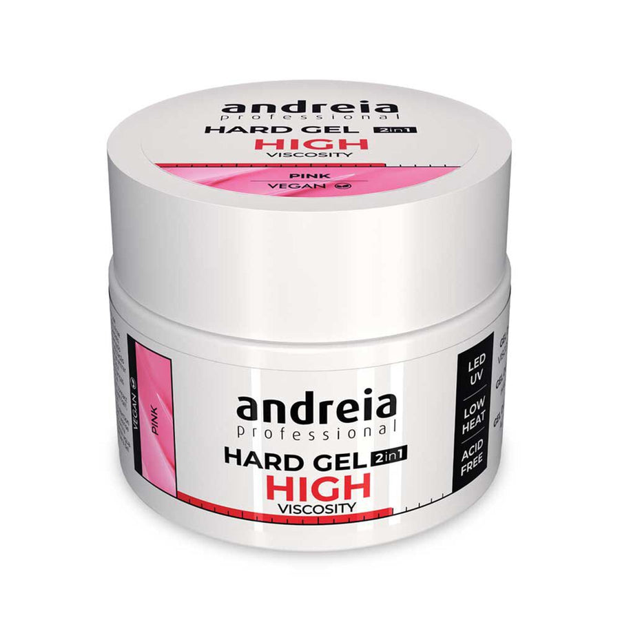 Andreia Hard Gel 2 em 1 Alta Viscosidade Pink 44 g — embalagem original sobre fundo branco