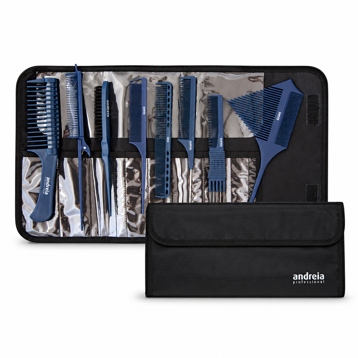 Andreia Infinite Pro Set — estojo com sete pentes e uma escova