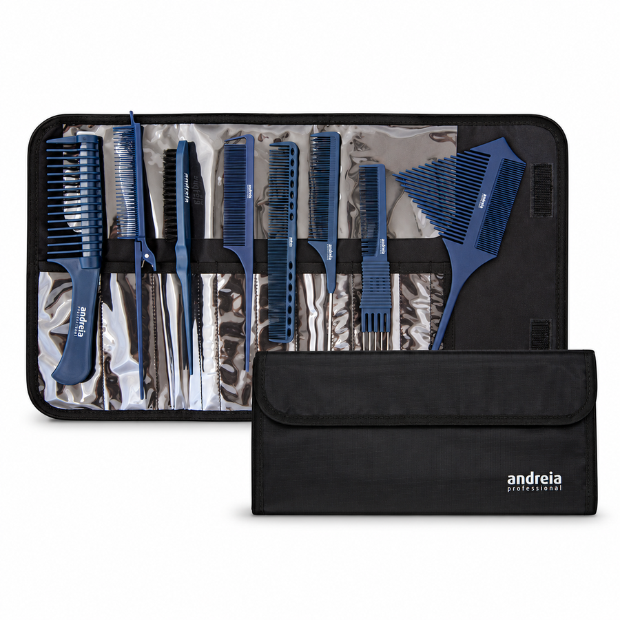 Andreia Infinite Pro Set — estojo com sete pentes e uma escova