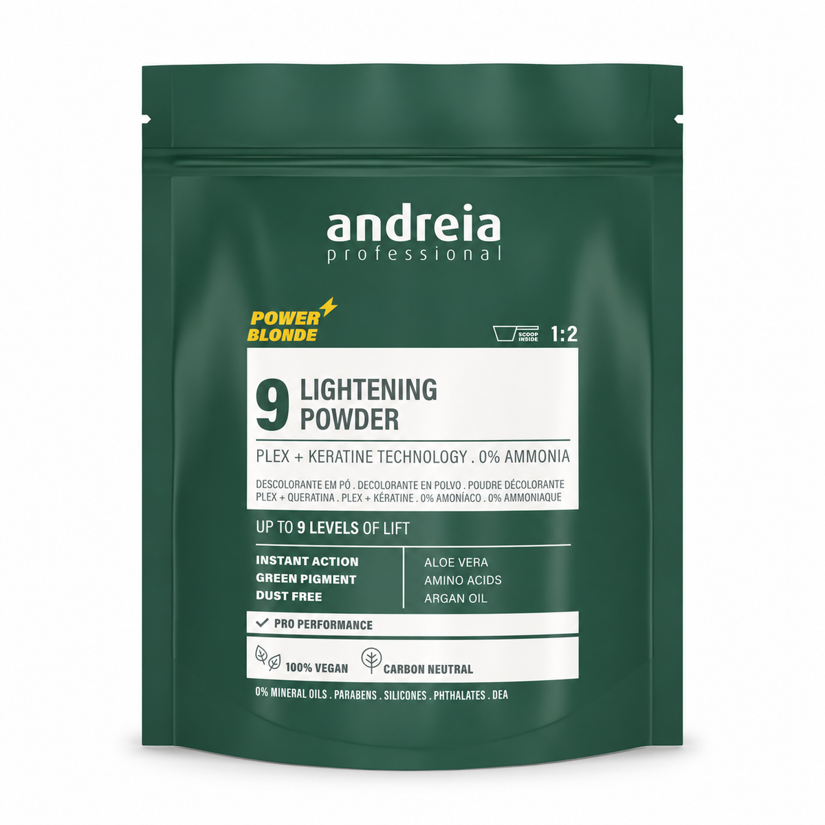 Andreia Power Blonde 9 Pó Descolorante Verde 500 g