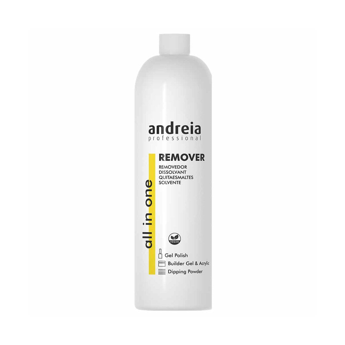 Andreia All In One Remover 1000 ml — frasco completo em fundo branco