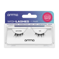 Wish Lashes Cat Eyes 101 AMMA Andreia — um par, embalagem inteira sobre fundo branco