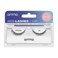 Andreia AMMA Wish Lashes Natural 201, 1 par — embalagem completa sobre fundo branco