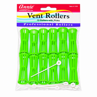 Annie Vent Rollers XL Verdes com Pinos 12 Unidades