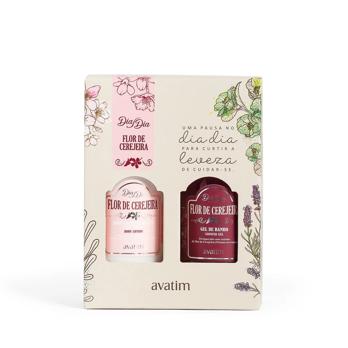 Avatim Kit Dia Dia Flor de Cerejeira Hidratante 200 ml e Gel 200 g