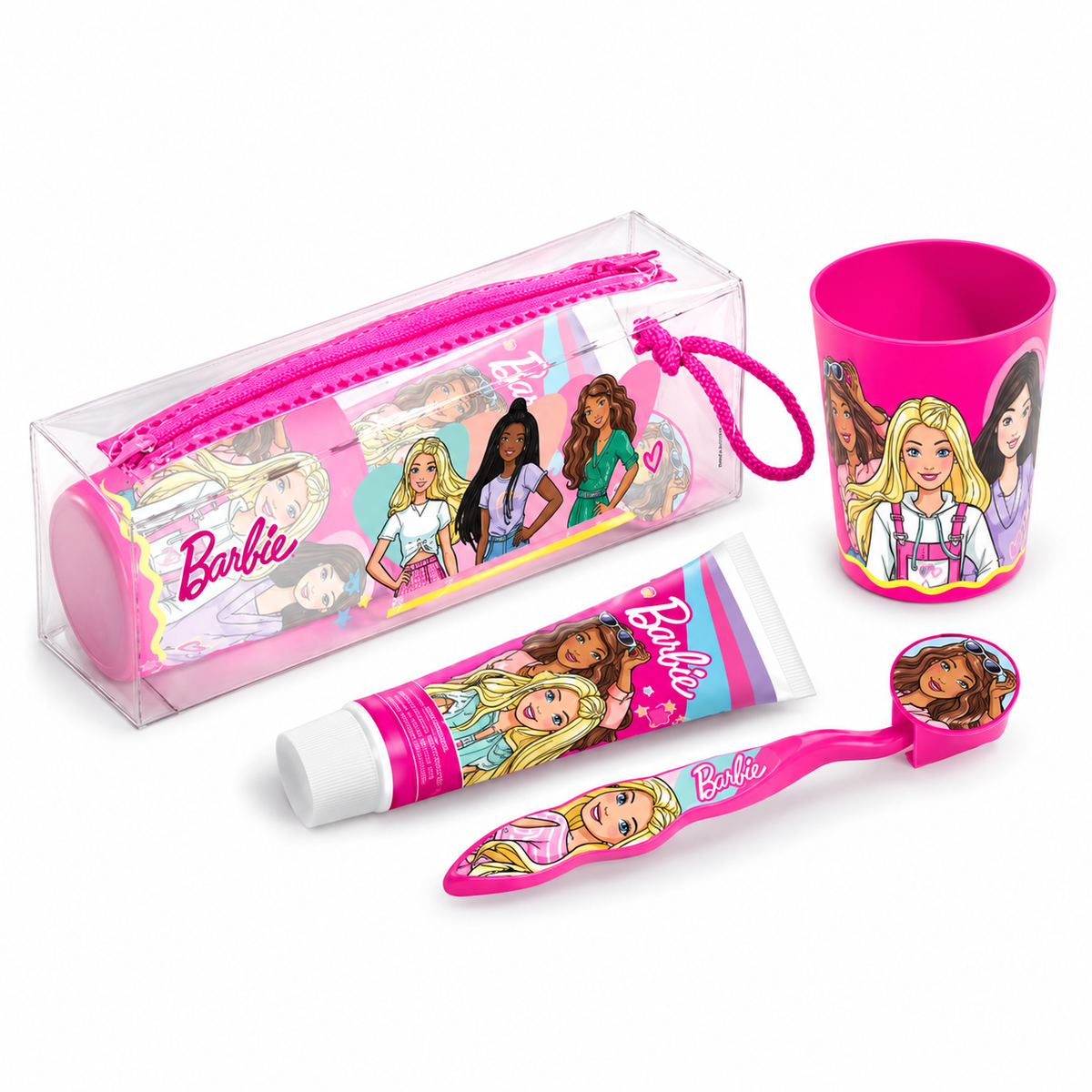 Barbie Kit de Higiene Oral Infantil com Necessaire