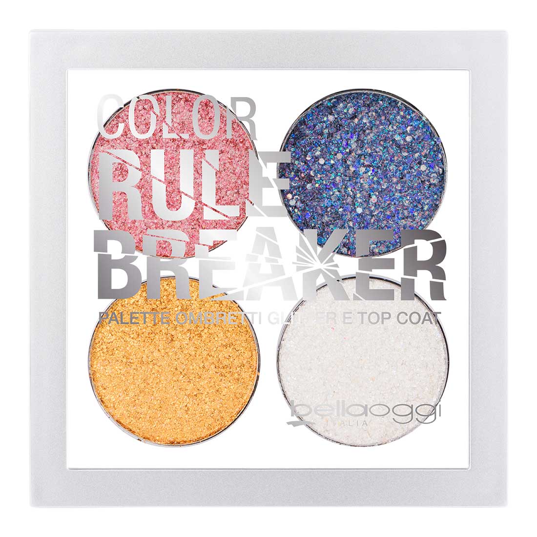 Bellaoggi Color Rulebreaker Paleta de Sombras Glitter Party 4 cores