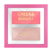 Bellaoggi Cheek & Bright Blush e Iluminador em Creme Pink Shy 5 g