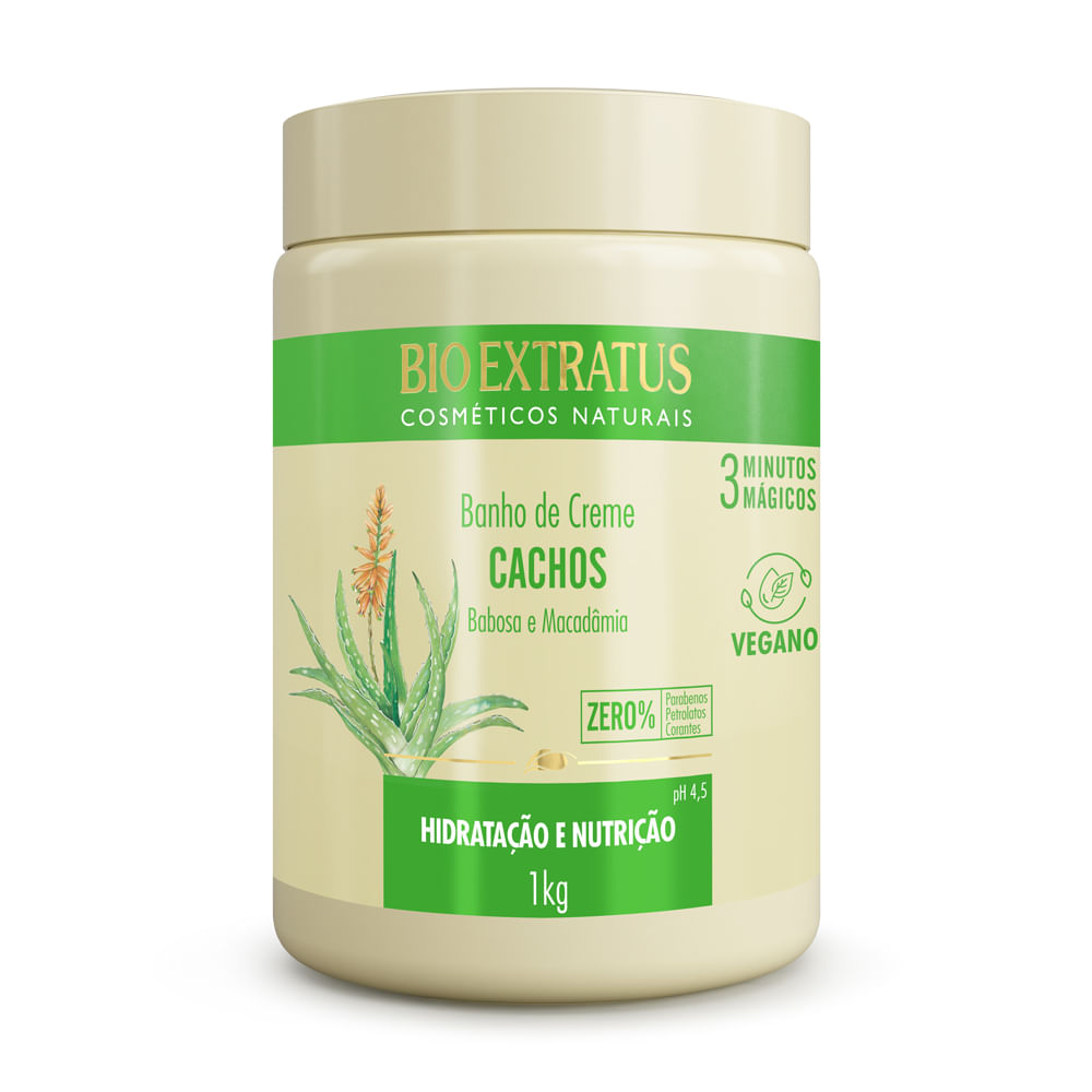Bio Extratus Cachos Máscara de Babosa e Macadâmia 1 kg