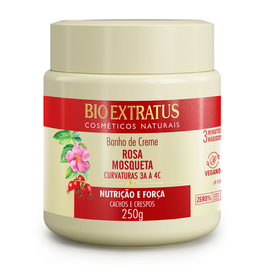 Bio Extratus Rosa Mosqueta Máscara para Cacheados e Crespos 250 g