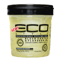 Eco Style Black Castor e Flaxseed Oil Gel de Styling 473 ml