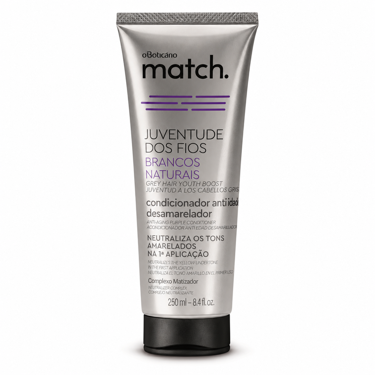 O Boticário Match Juventude dos Fios Condicionador Desamarelador 250 ml