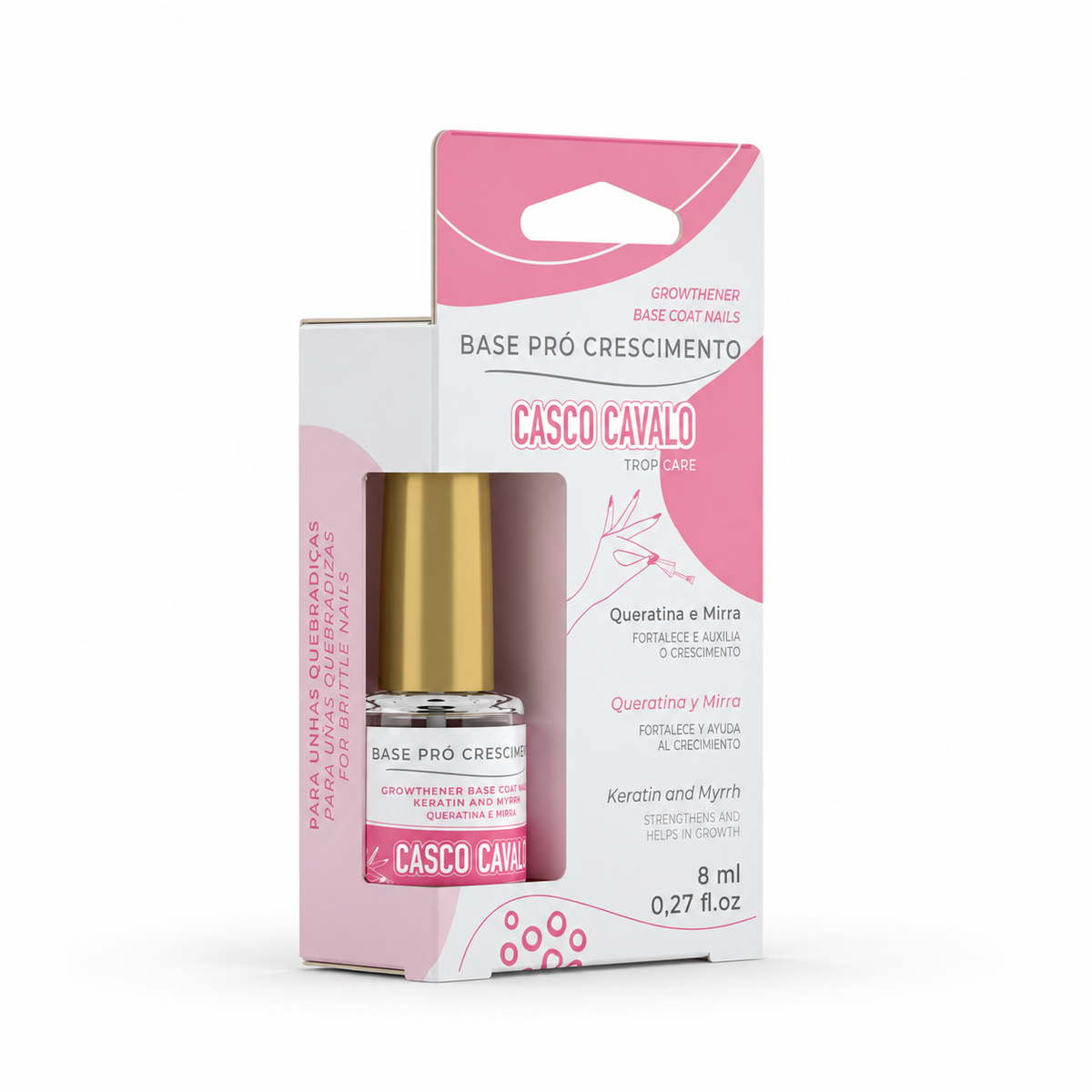 Casco Cavalo Base Pró-Crescimento com Queratina e Mirra 8 ml