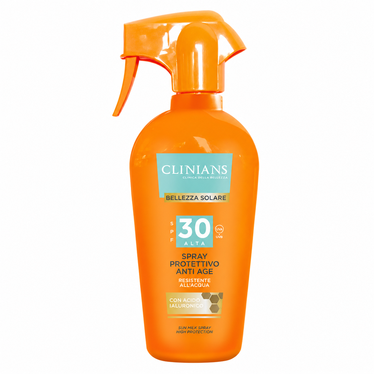 Clinians Spray Solar Anti-Age com Ácido Hialurónico SPF 30 250 ml