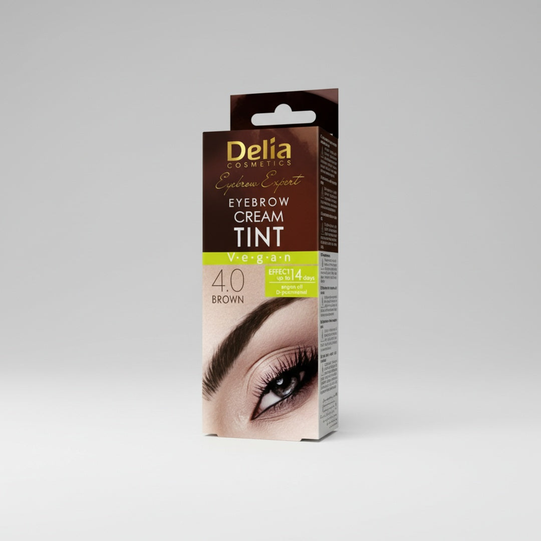 Delia Eyebrow Expert coloração em creme para sobrancelhas 4.0 Brown castanho