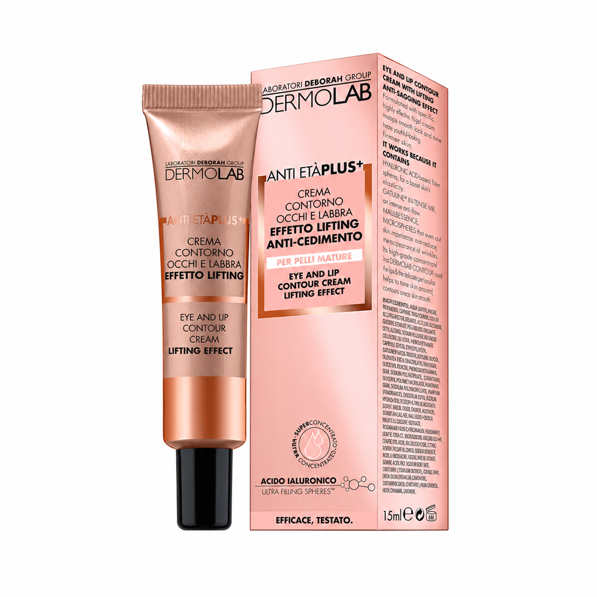 Dermolab Anti Età Plus+ Creme de Contorno de Olhos e Lábios 15 ml