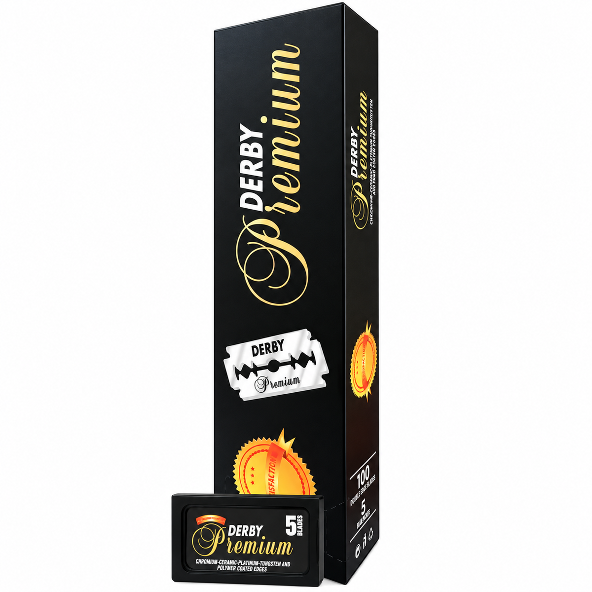 Derby Premium Lâminas de Barbear de Duplo Fio 100 Unidades