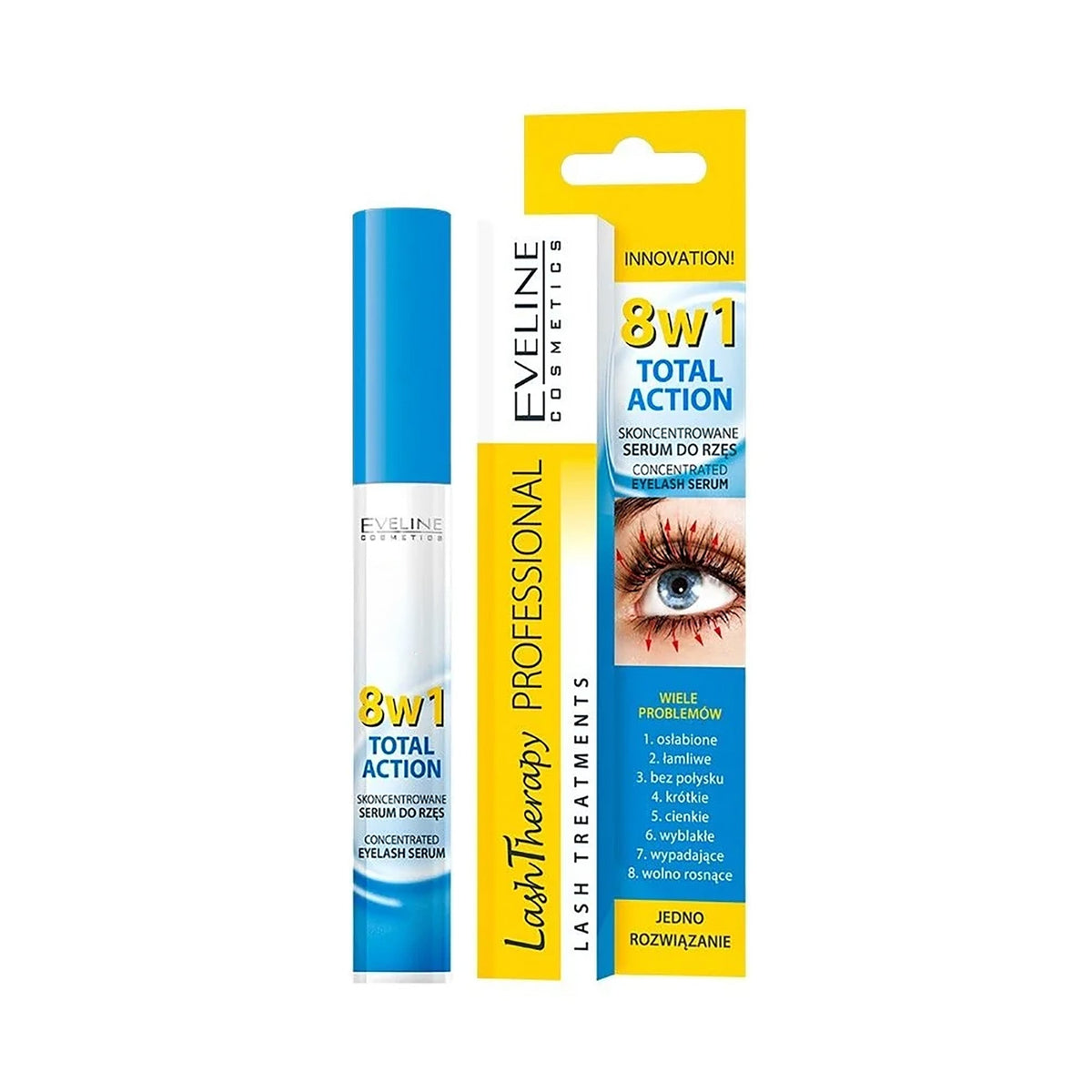 Eveline Lash Therapy Total Action Sérum de Pestanas 8 em 1 10 ml