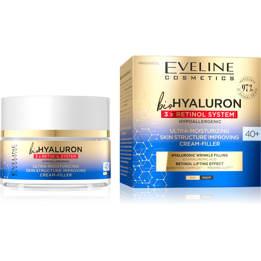 Eveline Bio Hyaluron 3x Retinol System Creme Facial 40+ 50ml