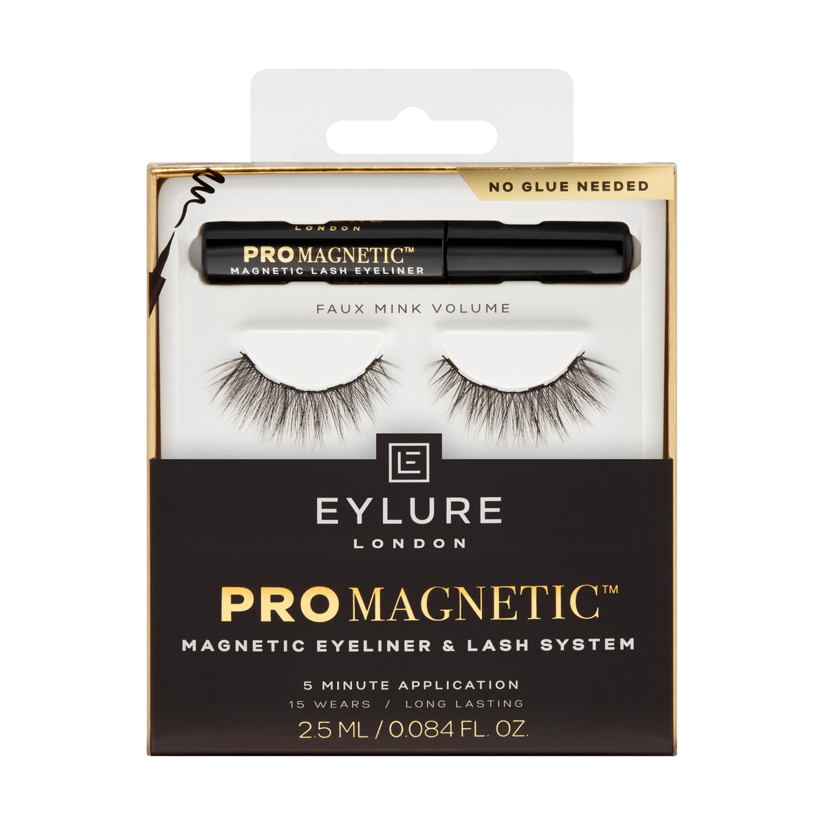 Eylure ProMagnetic Faux Mink Volume — Kit Pestanas e Eyeliner — embalagem completa sobre fundo branco