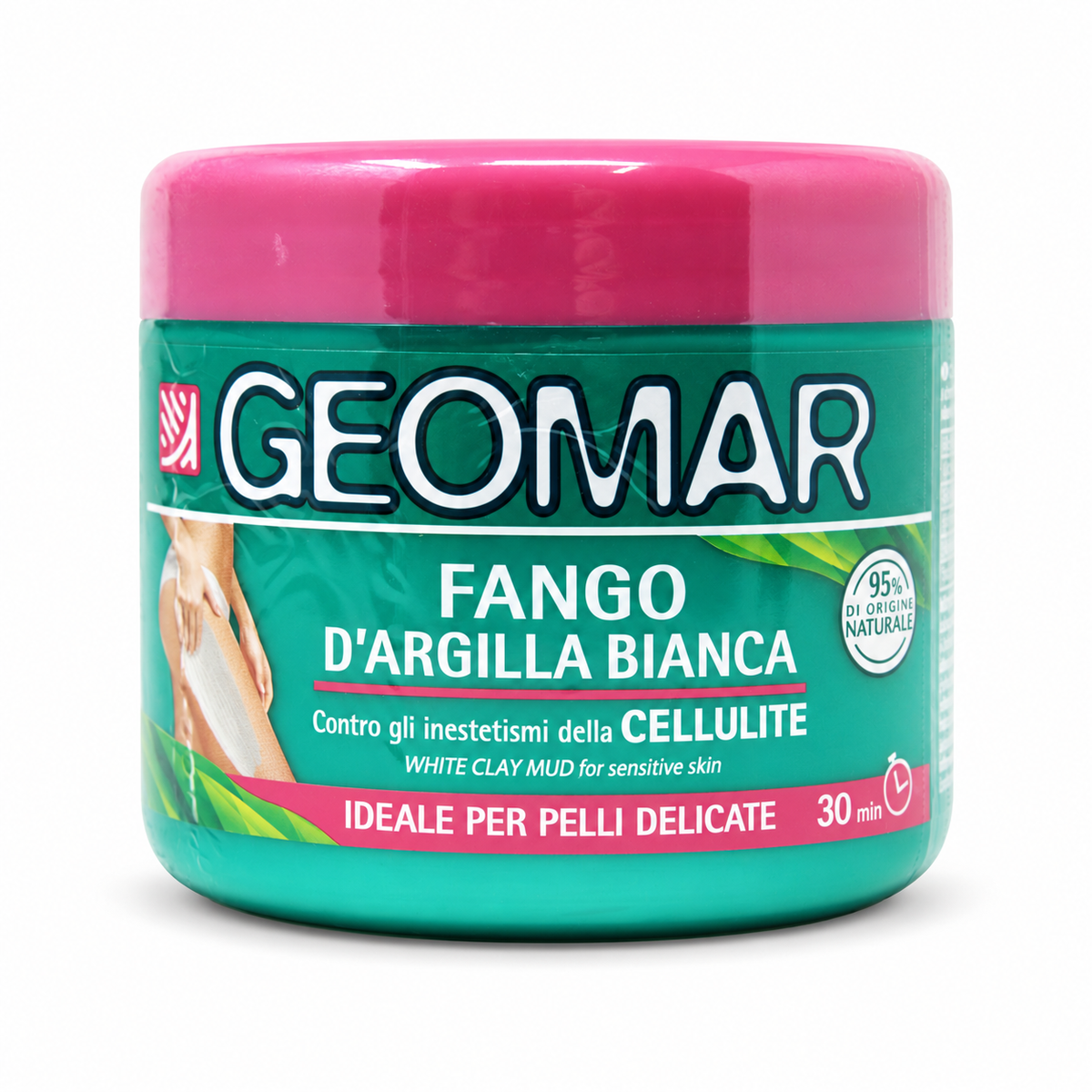 Geomar Lama Corporal de Argila Branca para Peles Delicadas 650 g