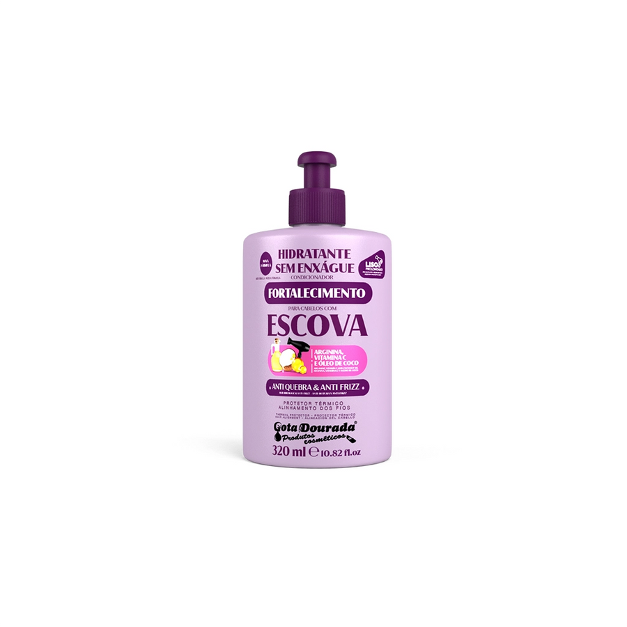 Gota Dourada Creme de Pentear Cabelos com Escova 320 ml