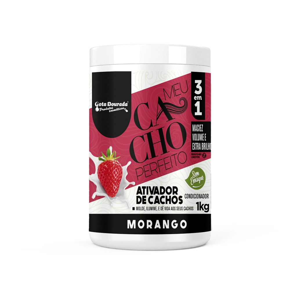 Gota Dourada Meu Cacho Perfeito Ativador de Caracóis Morango 1 kg