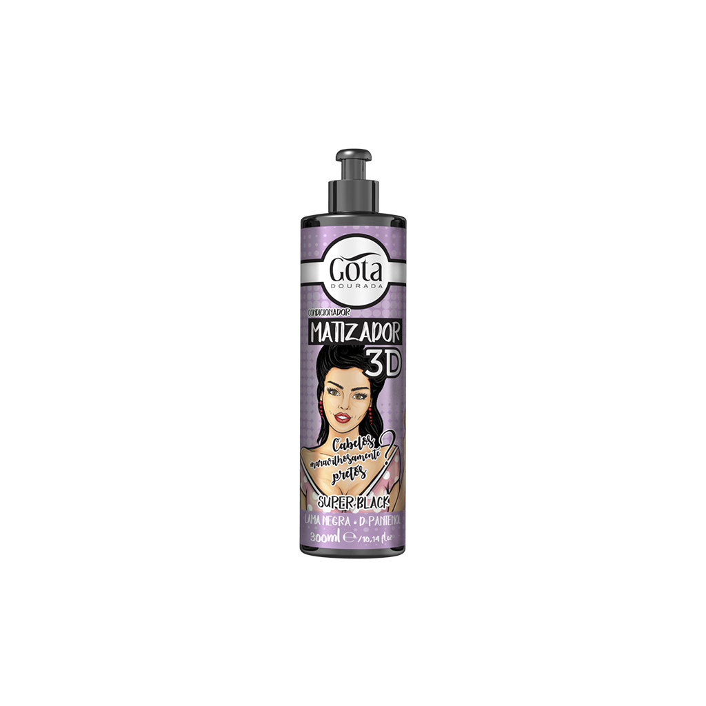 Gota Dourada Matizador 3D Super Black 300 ml