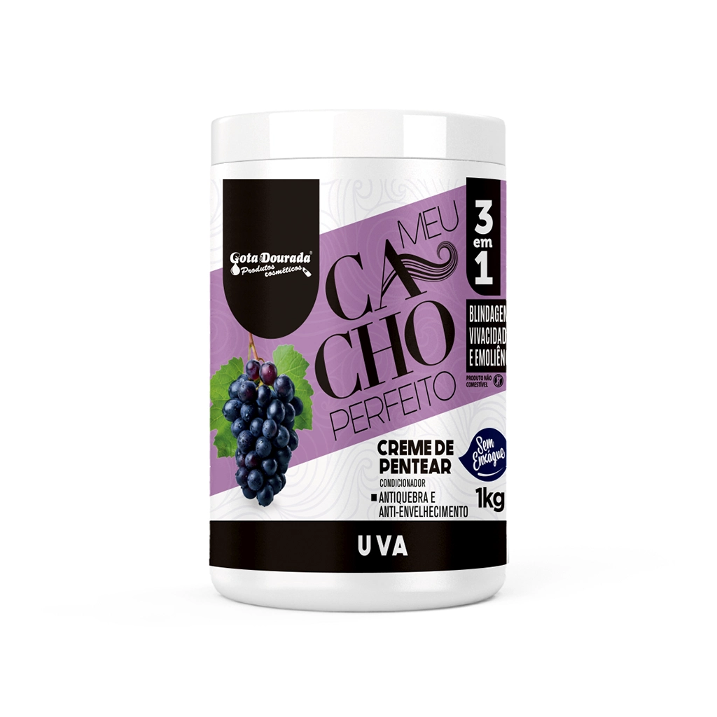 Gota Dourada Meu Cacho Perfeito Creme de Pentear Uva 1 kg