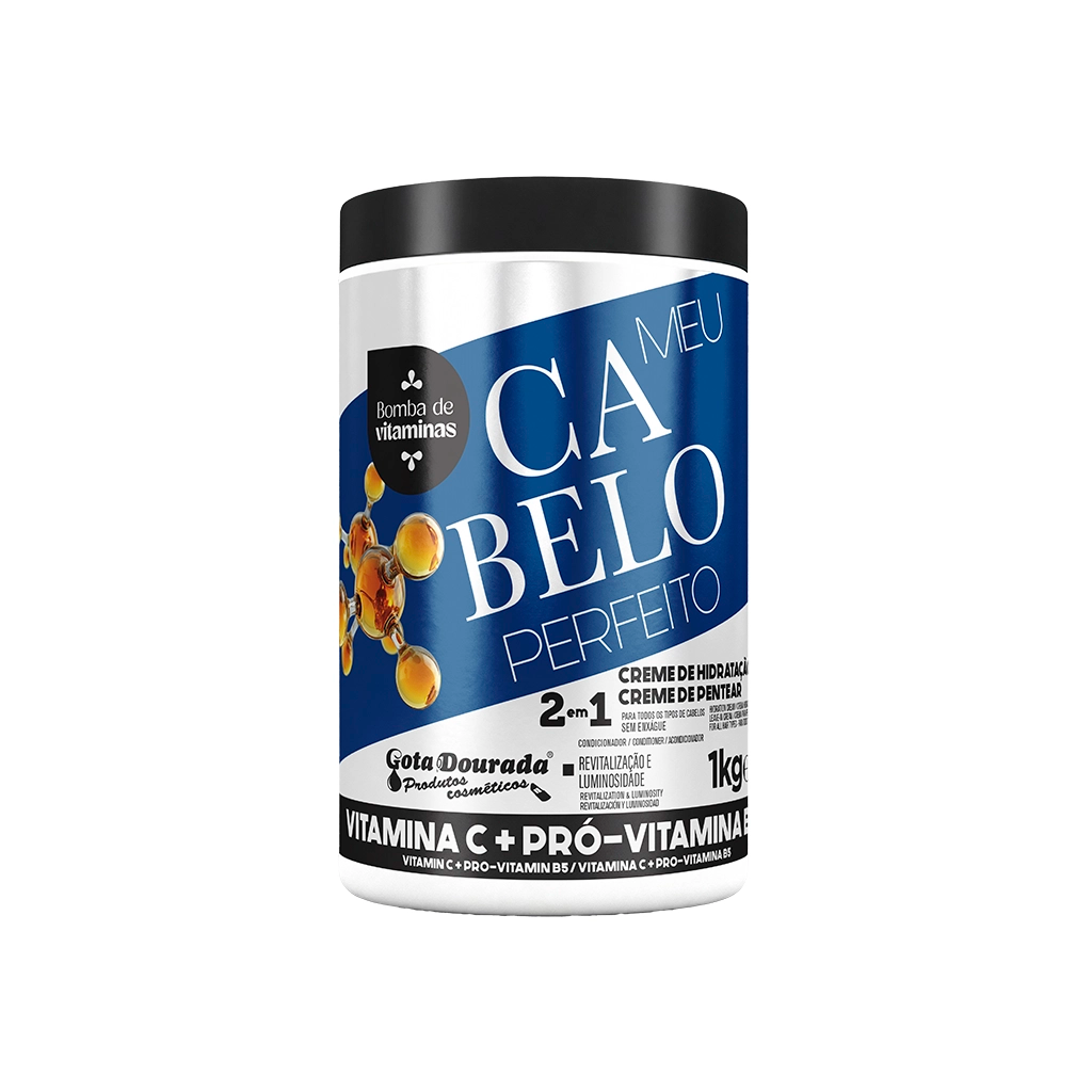 Gota Dourada Meu Cabelo Perfeito 2 em 1 Vitamina C e Pró-B5 1 kg