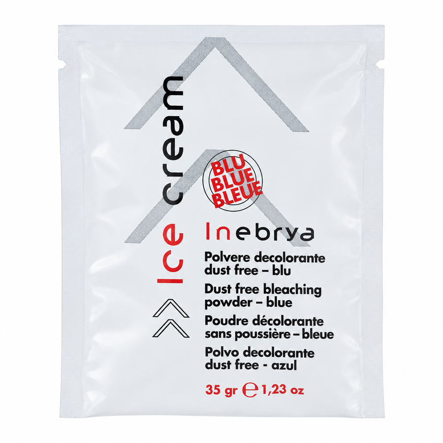 Inebrya Ice Cream blaues staubfreies Blondierpulver 35 g