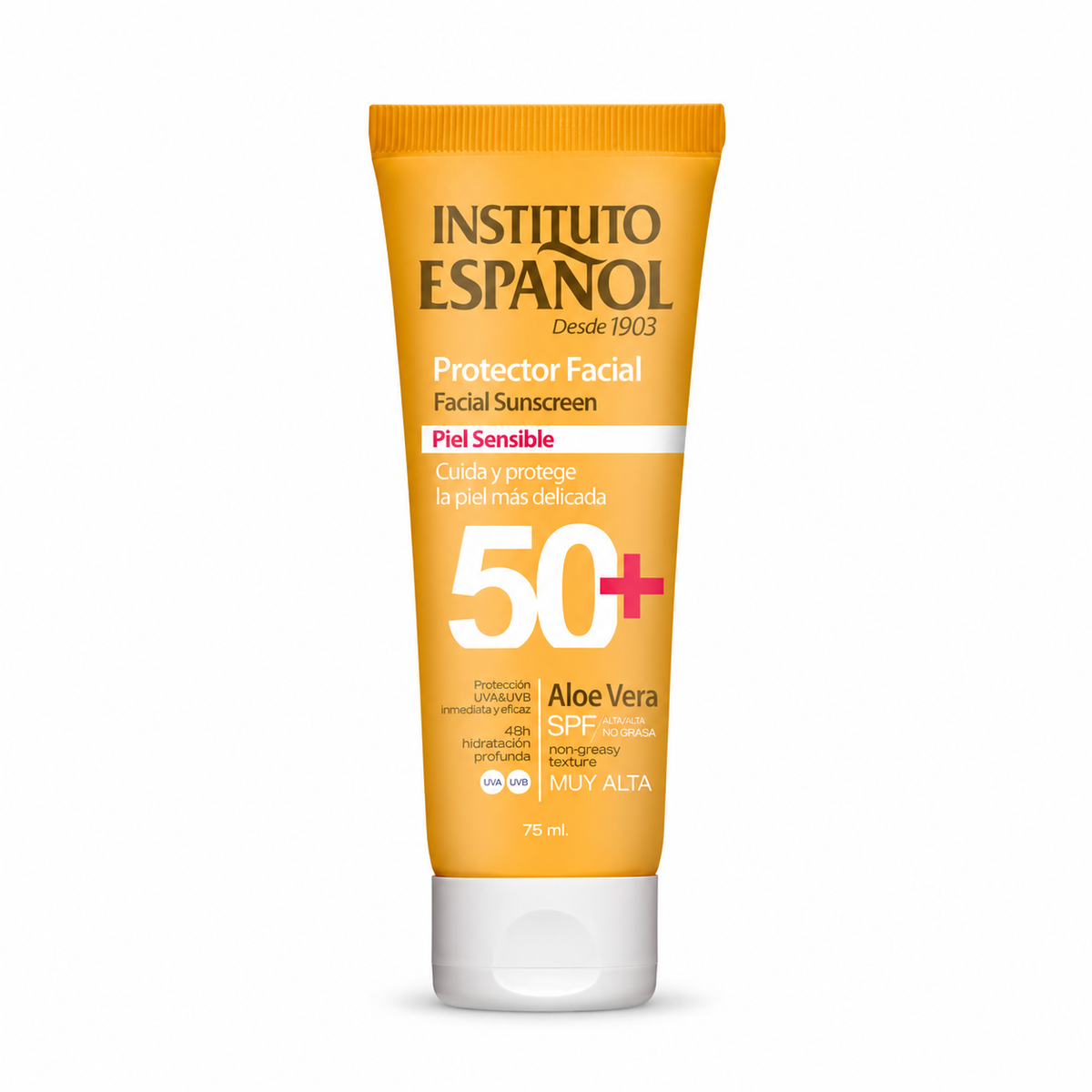 Instituto Español Protetor Solar Facial SPF50+ Pele Sensível 75 ml