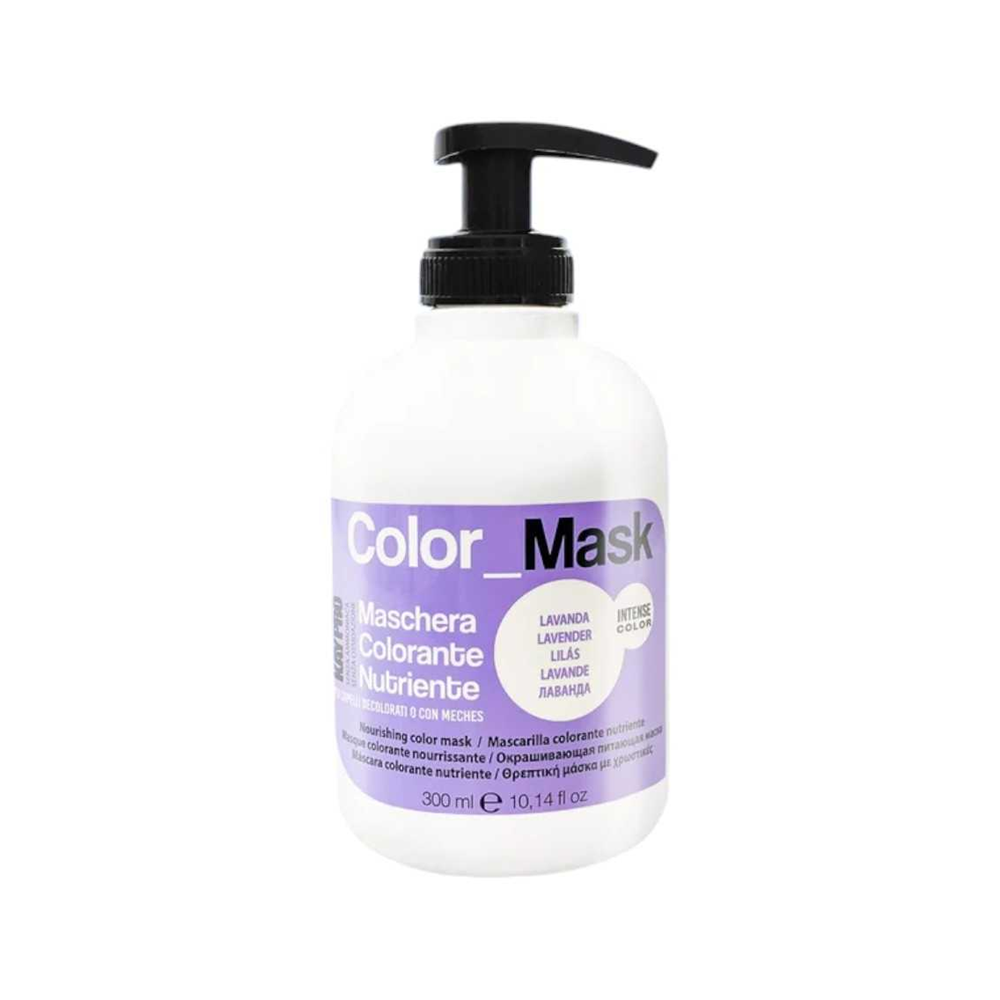 Kaypro Color Mask Lavanda 300ml, envase original con dispensador negro.