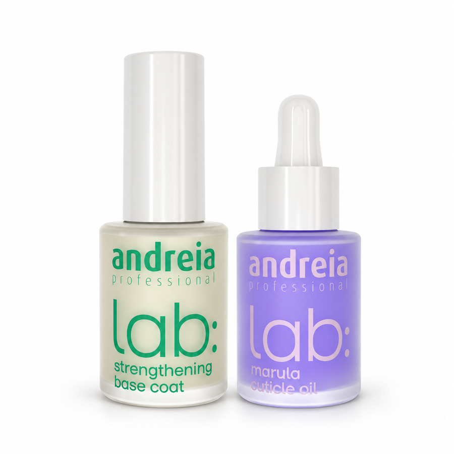 Andreia LAB Kit Cuidado de Unhas — Base Fortificante e Óleo de Marula