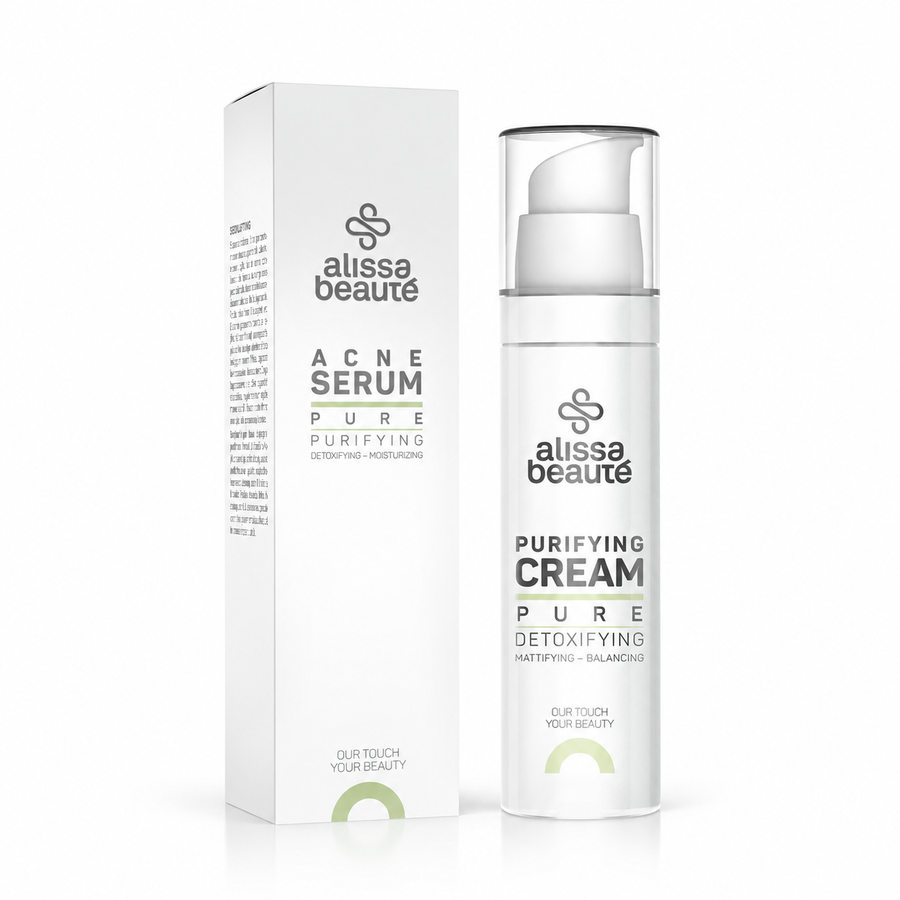 Alissa Beauté Kit Pure — Sérum e Creme Purificante para Pele Oleosa