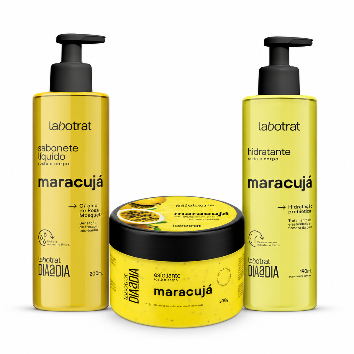 Labotrat Kit Maracujá — Limpeza, Esfoliação e Hidratação