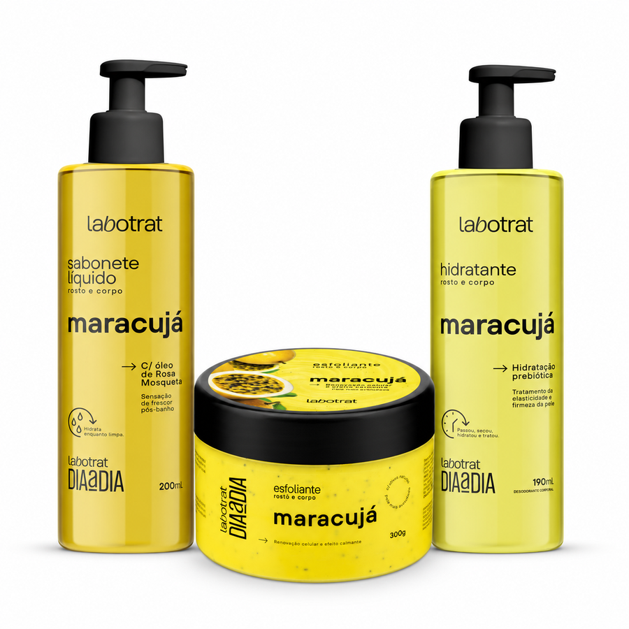Labotrat Kit Maracujá — Limpeza, Esfoliação e Hidratação