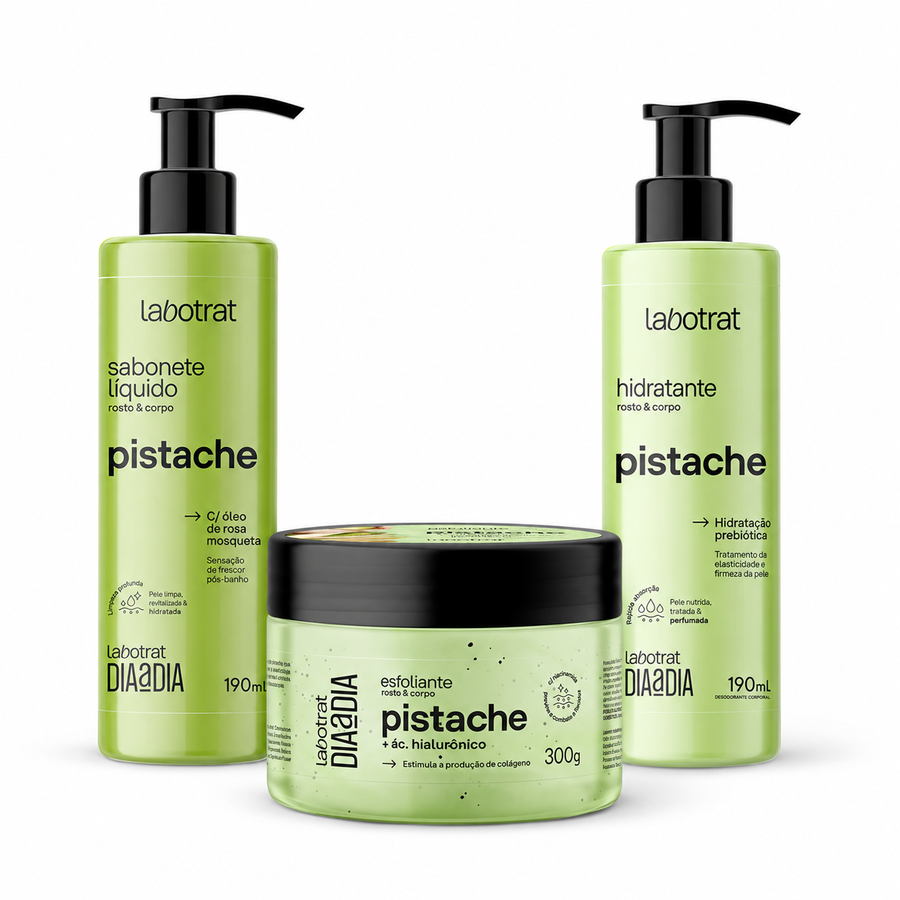 Labotrat Kit Pistache — Limpeza, Esfoliação e Hidratação